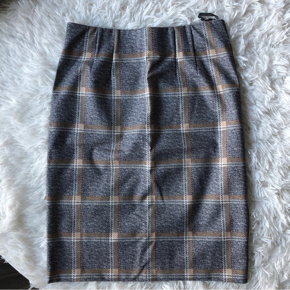Bodycon Plaid Pencil Skirt